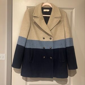 Tory Burch Striped Peacoat